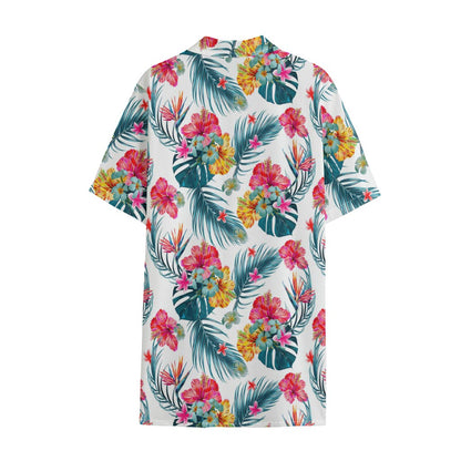 Aloha Hawaii Floral Pattern Print Cotton Hawaiian Shirt