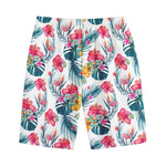 Aloha Hawaii Floral Pattern Print Cotton Shorts