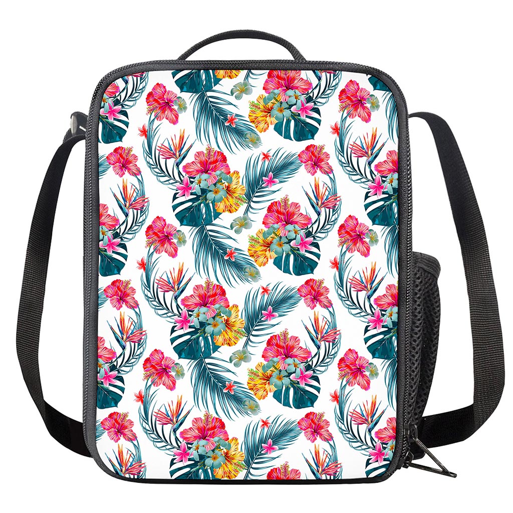 Aloha Hawaii Floral Pattern Print Crossbody Lunch Bag