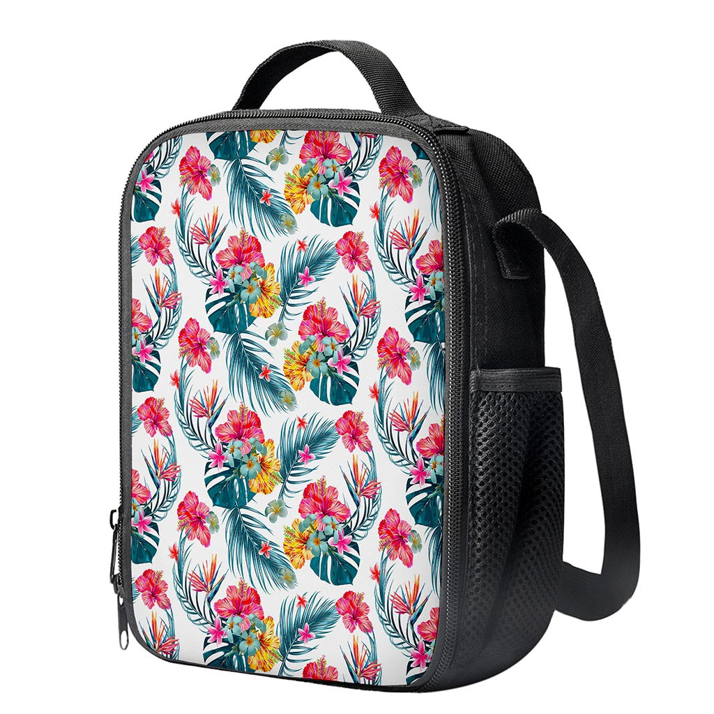 Aloha Hawaii Floral Pattern Print Crossbody Lunch Bag