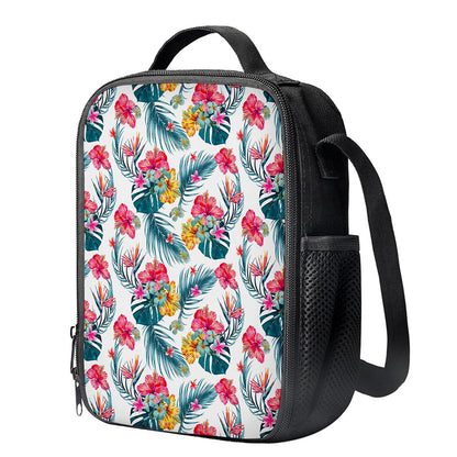 Aloha Hawaii Floral Pattern Print Crossbody Lunch Bag