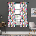 Aloha Hawaii Floral Pattern Print Grommet Curtain Panels