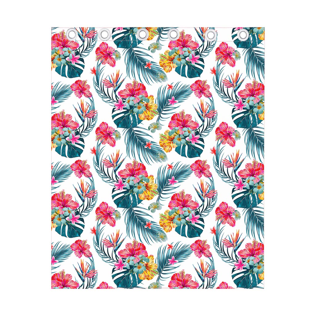 Aloha Hawaii Floral Pattern Print Curtain