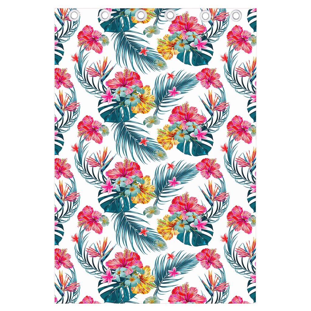 Aloha Hawaii Floral Pattern Print Curtain