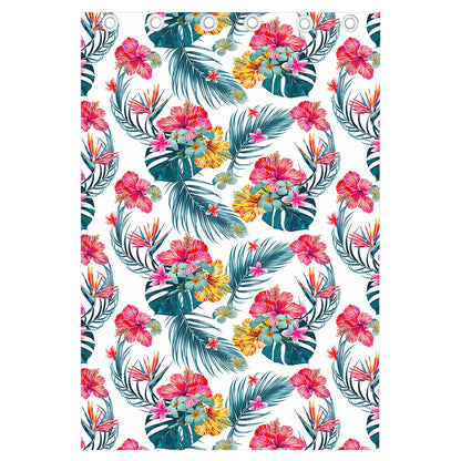 Aloha Hawaii Floral Pattern Print Curtain