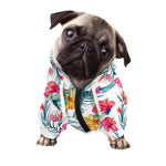 Aloha Hawaii Floral Pattern Print Dog Zip Up Hoodie