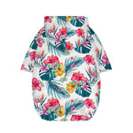 Aloha Hawaii Floral Pattern Print Dog Zip Up Hoodie