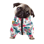 Aloha Hawaii Floral Pattern Print Dog Zip Up Jacket