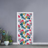 Aloha Hawaii Floral Pattern Print Door Sticker