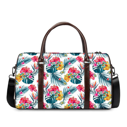 Aloha Hawaii Floral Pattern Print Duffle Bag