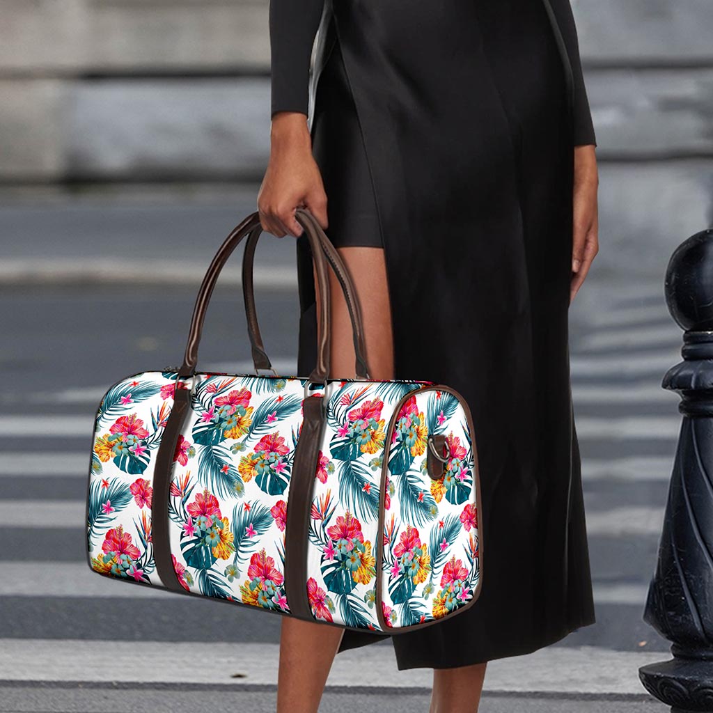 Aloha Hawaii Floral Pattern Print Duffle Bag