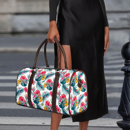 Aloha Hawaii Floral Pattern Print Duffle Bag