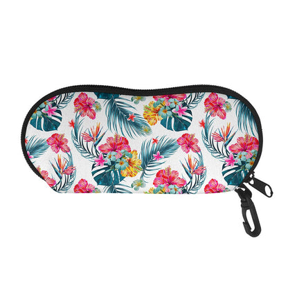 Aloha Hawaii Floral Pattern Print Glasses Case