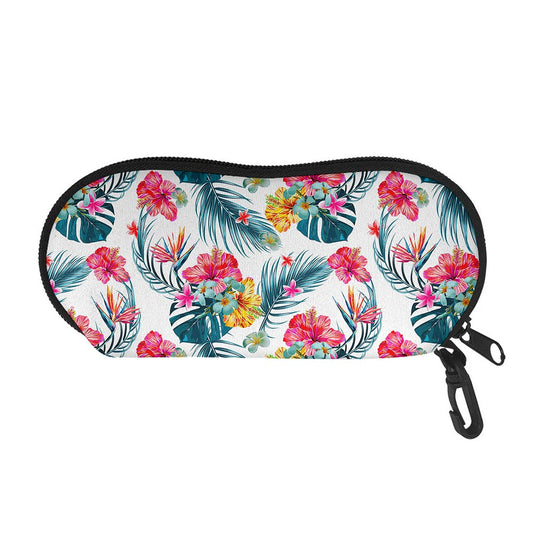 Aloha Hawaii Floral Pattern Print Glasses Case