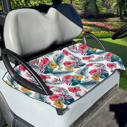 Aloha Hawaii Floral Pattern Print Golf Cart Seat Cover