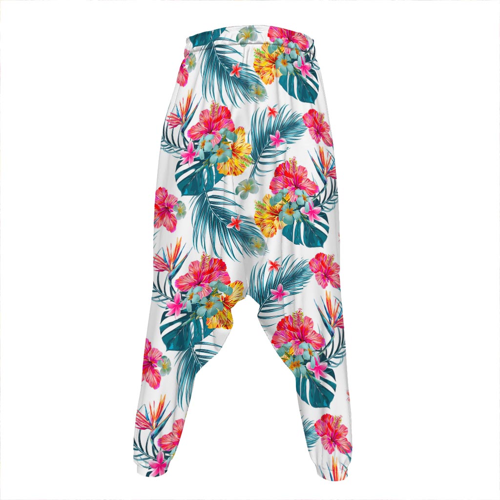 Aloha Hawaii Floral Pattern Print Hammer Pants