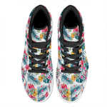 Aloha Hawaii Floral Pattern Print High Top Leather Sneakers