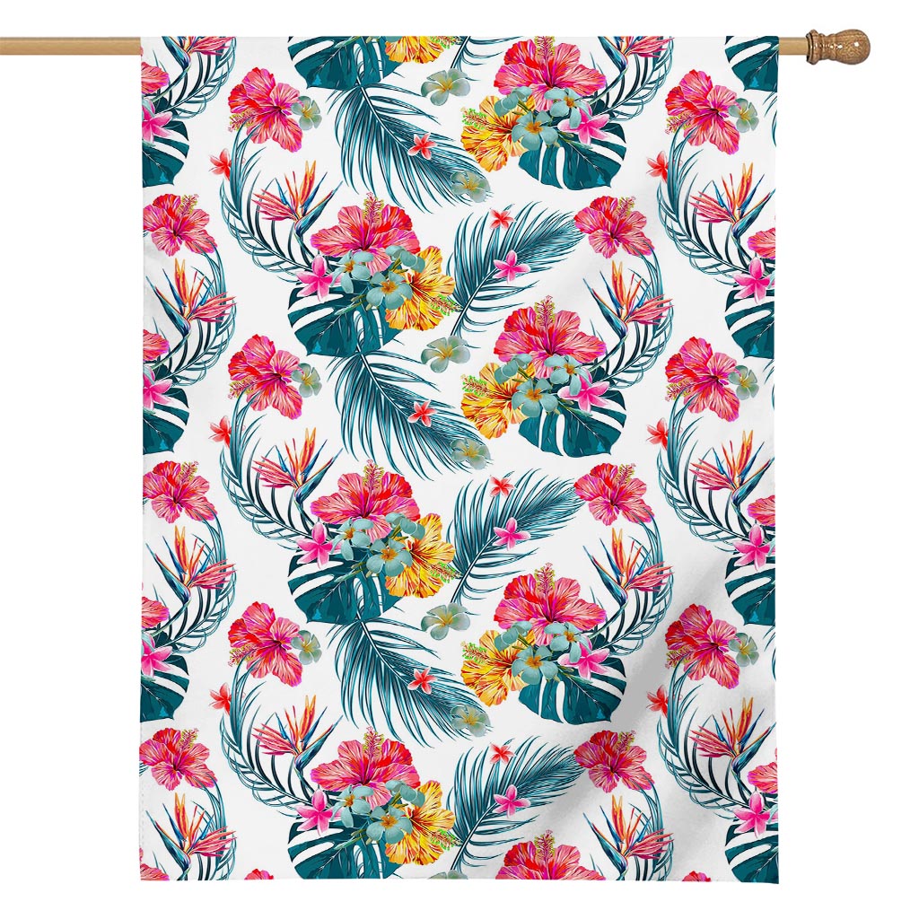 Aloha Hawaii Floral Pattern Print House Flag