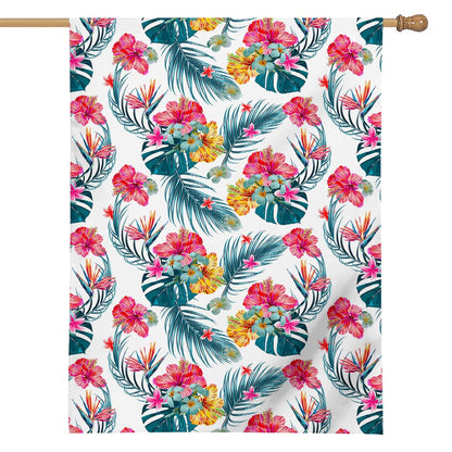 Aloha Hawaii Floral Pattern Print House Flag
