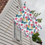 Aloha Hawaii Floral Pattern Print House Flag