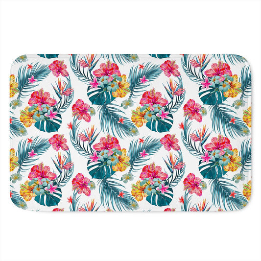 Aloha Hawaii Floral Pattern Print Indoor Door Mat