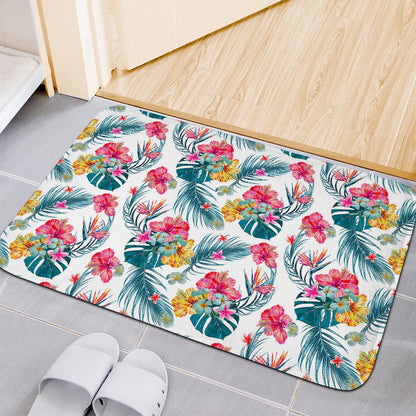 Aloha Hawaii Floral Pattern Print Indoor Door Mat