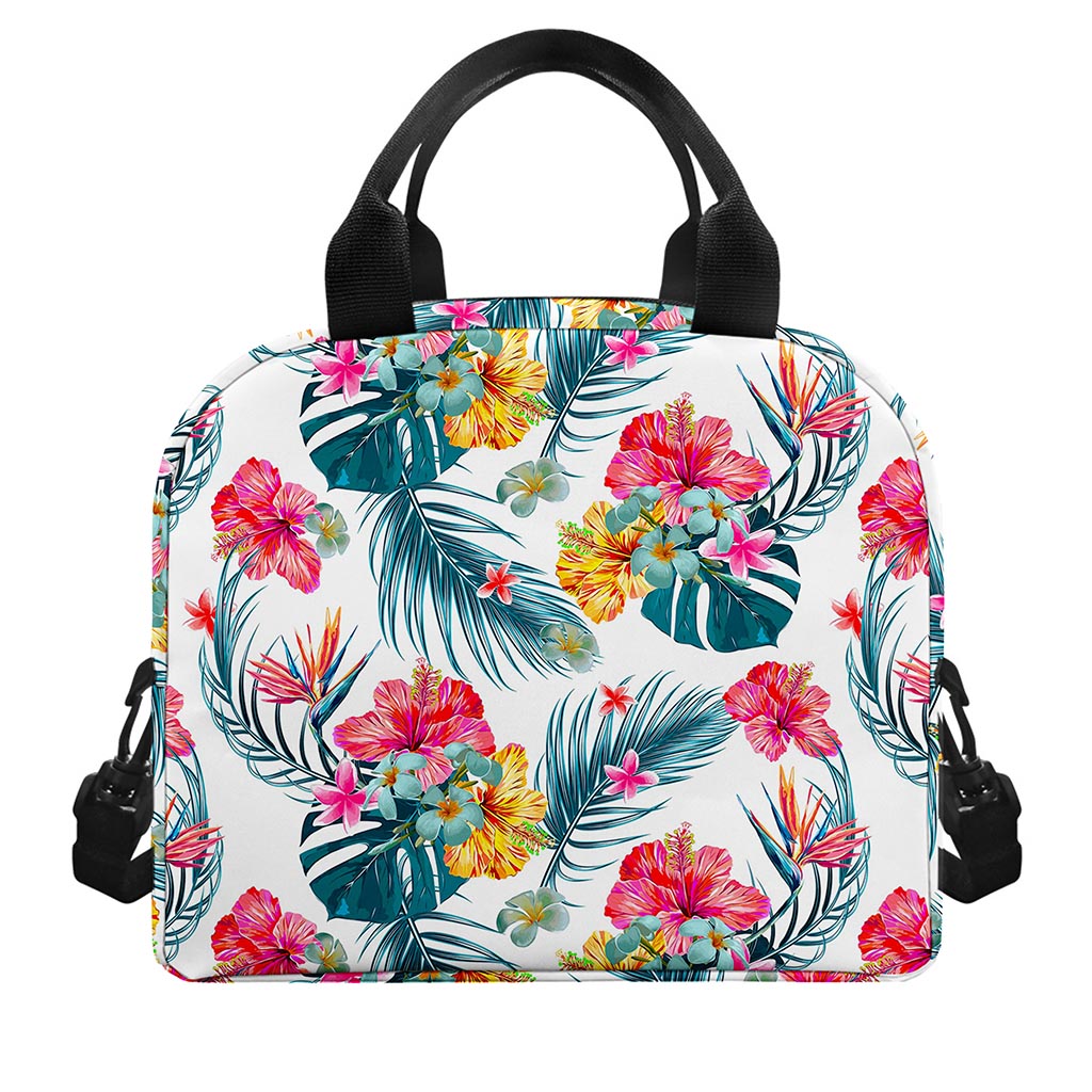 Aloha Hawaii Floral Pattern Print Insulated Lunch Bag