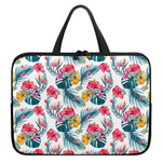 Aloha Hawaii Floral Pattern Print Laptop Sleeve With Handle