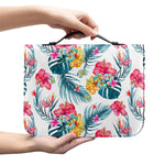 Aloha Hawaii Floral Pattern Print Leather Bible Cover