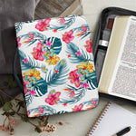 Aloha Hawaii Floral Pattern Print Leather Bible Cover