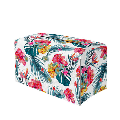 Aloha Hawaii Floral Pattern Print Leather Tissue Box Cover