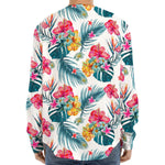 Aloha Hawaii Floral Pattern Print Long Sleeve Baseball Jersey