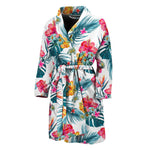 Aloha Hawaii Floral Pattern Print Men's Bathrobe