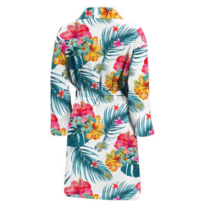 Aloha Hawaii Floral Pattern Print Men's Bathrobe