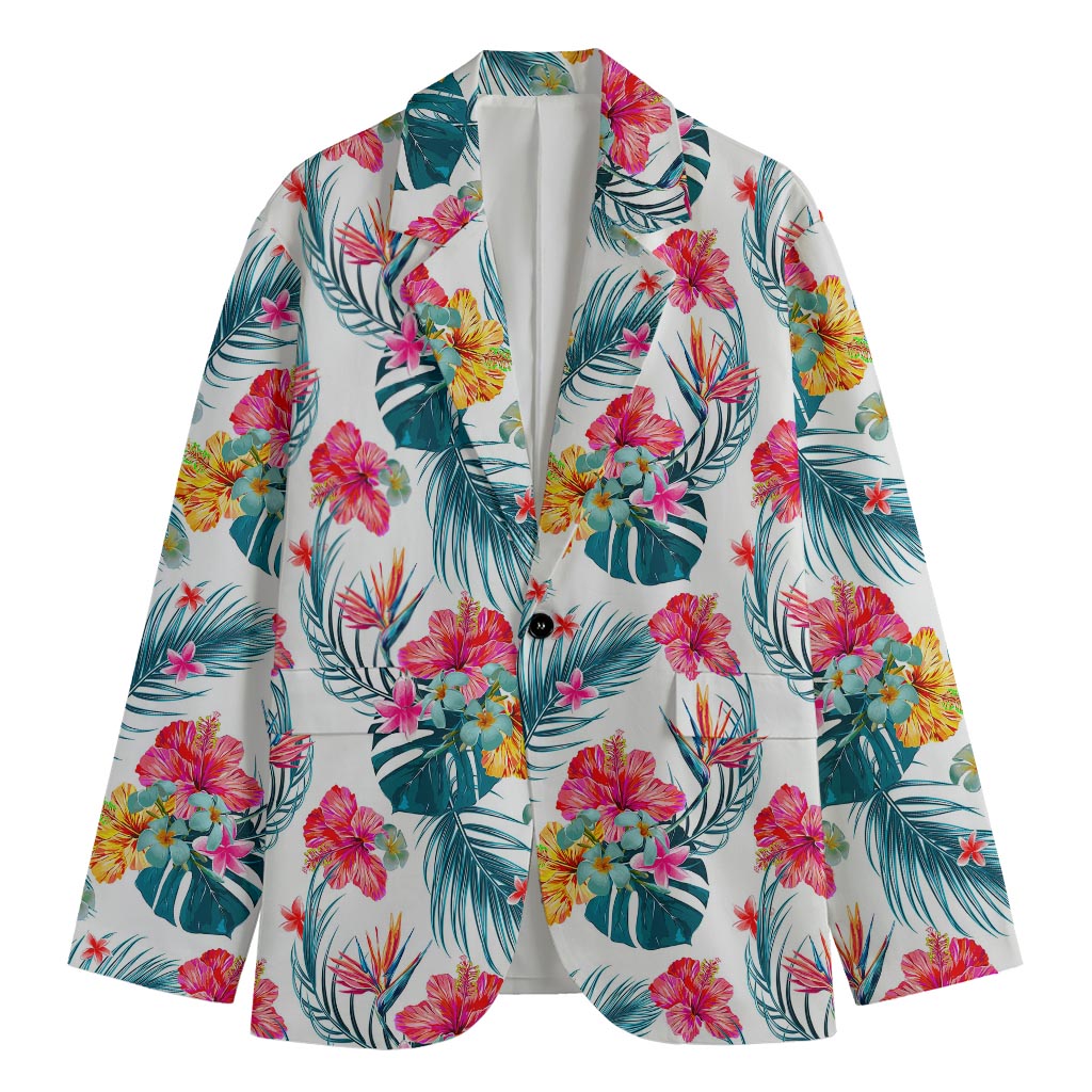 Aloha Hawaii Floral Pattern Print Men's Blazer