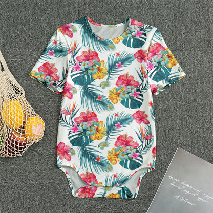 Aloha Hawaii Floral Pattern Print Men's Bodysuit