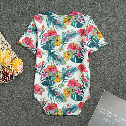Aloha Hawaii Floral Pattern Print Men's Bodysuit