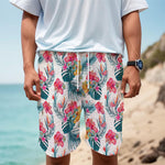 Aloha Hawaii Floral Pattern Print Men's Cargo Shorts