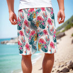 Aloha Hawaii Floral Pattern Print Men's Cargo Shorts