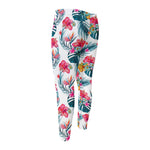 Aloha Hawaii Floral Pattern Print Men's Compression Pants