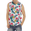 Aloha Hawaii Floral Pattern Print Men's Fitness Tank Top