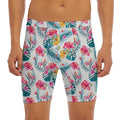 Aloha Hawaii Floral Pattern Print Men's Long Boxer Briefs