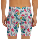 Aloha Hawaii Floral Pattern Print Men's Long Boxer Briefs