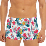 Aloha Hawaii Floral Pattern Print Men's Short Boxer Briefs