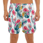 Aloha Hawaii Floral Pattern Print Men's Split Running Shorts
