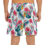 Aloha Hawaii Floral Pattern Print Men's Split Running Shorts