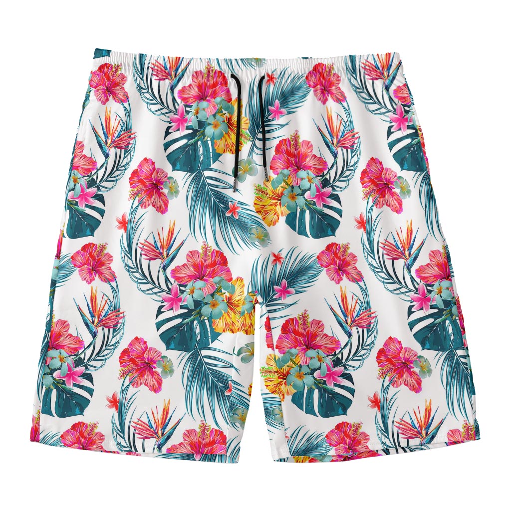 Aloha Hawaii Floral Pattern Print Men's Swim Trunks