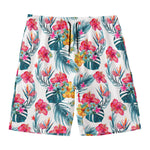 Aloha Hawaii Floral Pattern Print Men's Swim Trunks