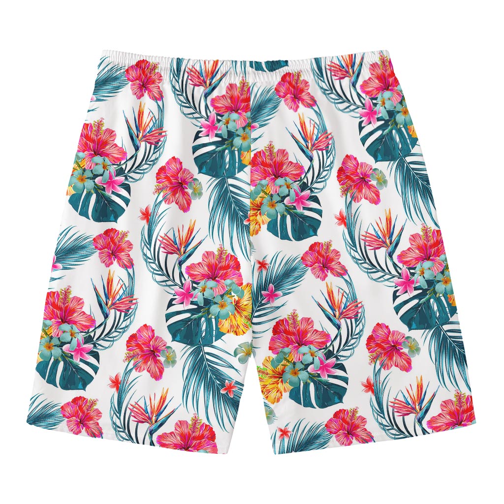 Aloha Hawaii Floral Pattern Print Men's Swim Trunks