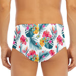 Aloha Hawaii Floral Pattern Print Men's Triangle Swim Briefs